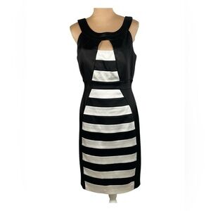 JAX~Striped‎ Sheath Dress Size 10